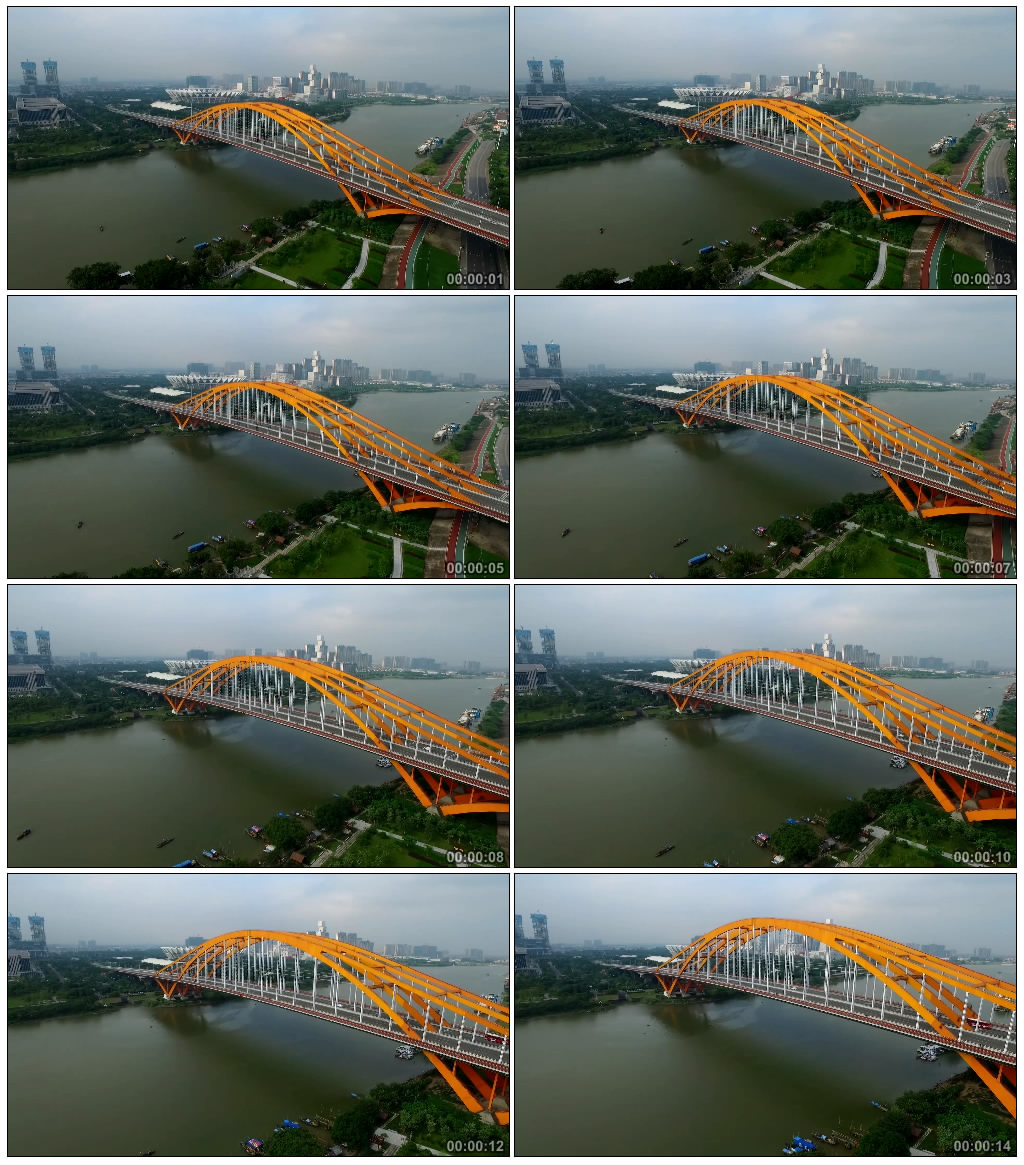عکس هوایی عکس Foshan پل Foshan Stadium