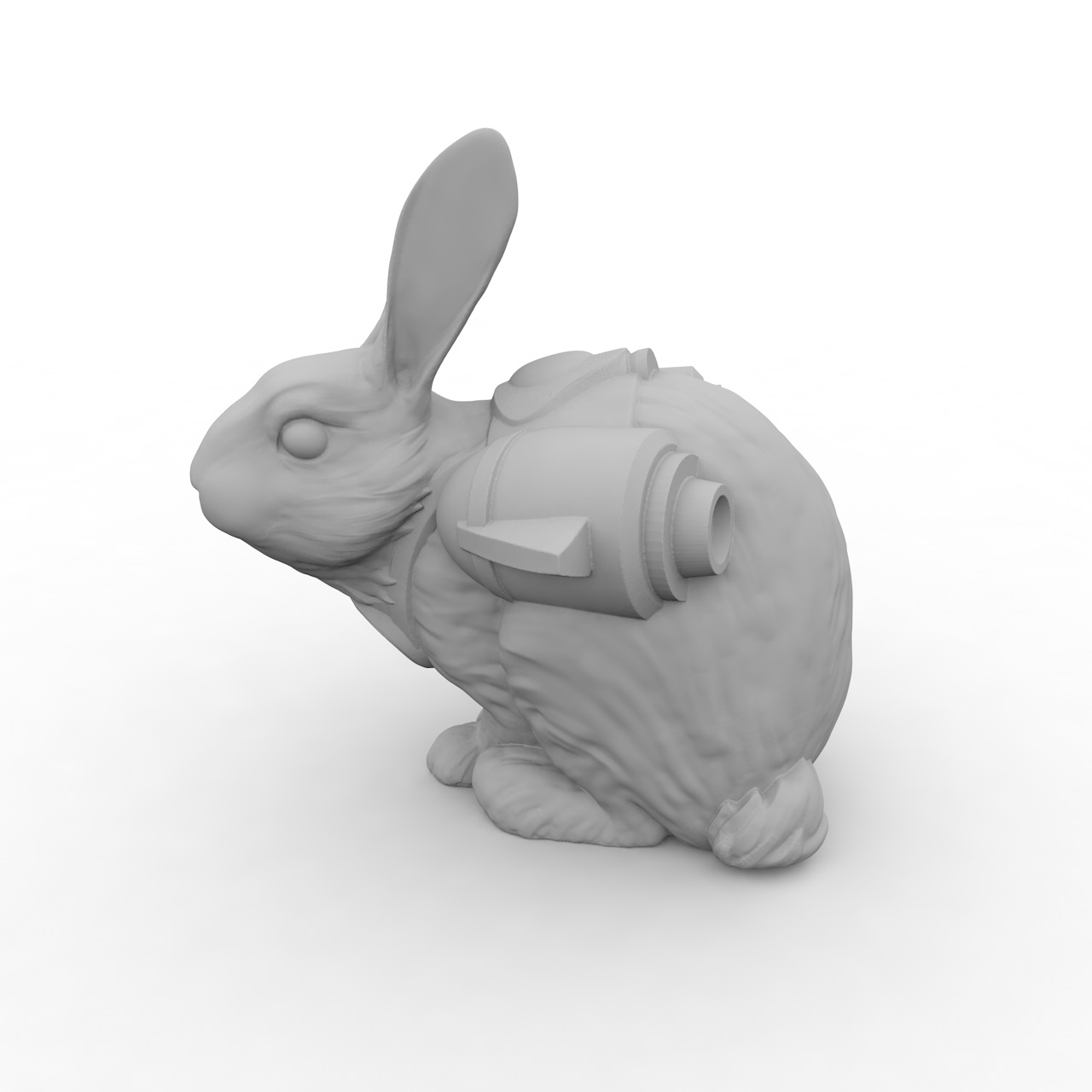 jetpack兔子3d打印模型
