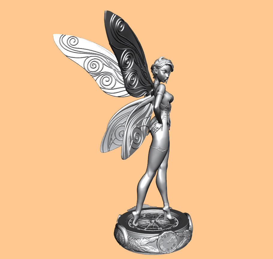 Tinker Bell Modelo D Stl Para Enrutador Cnc Dcut Impresi N D