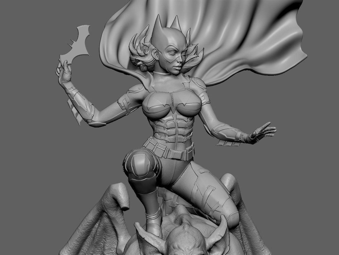 Batgirl Estatua Del Diablo Modelo D Listo Para Imprimir Stl