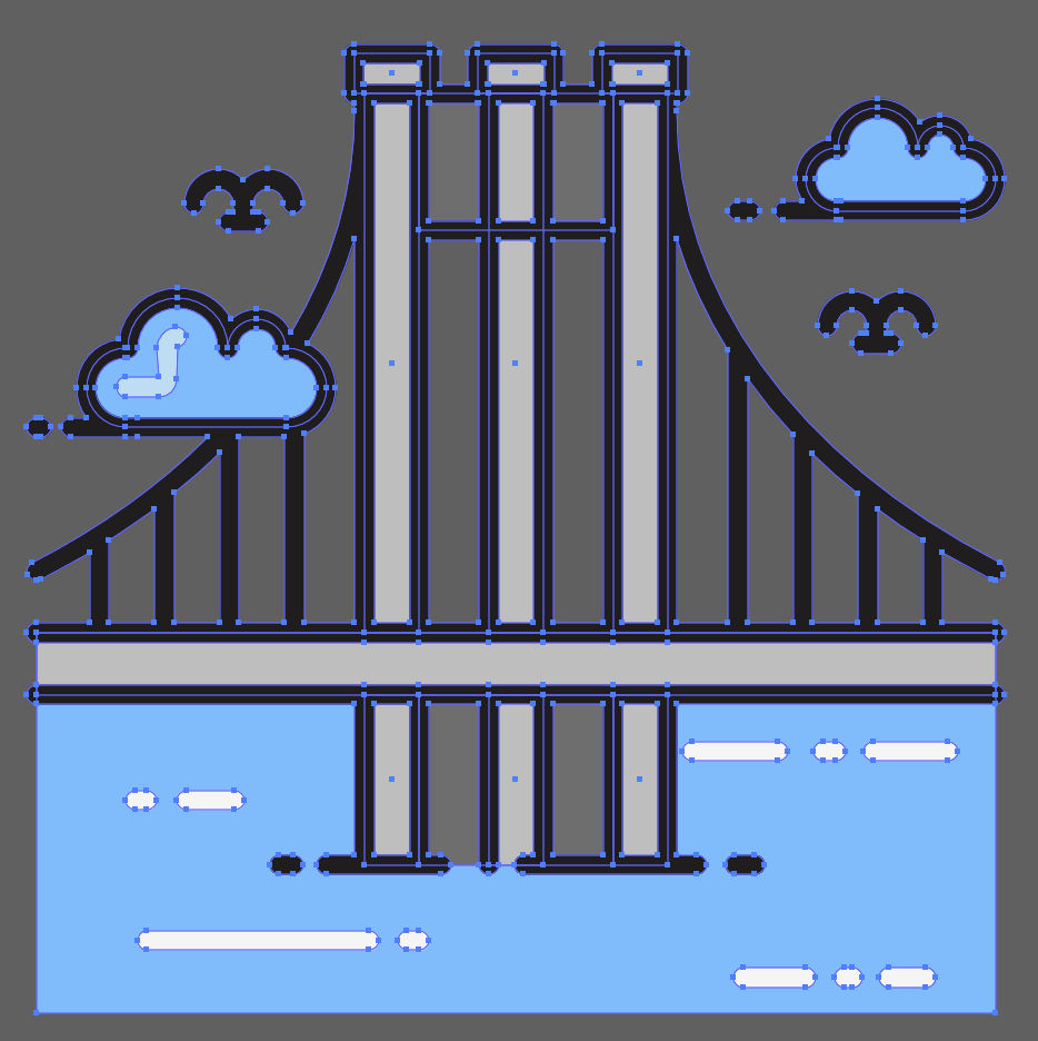 Brooklyn Bridge Vector Illustration