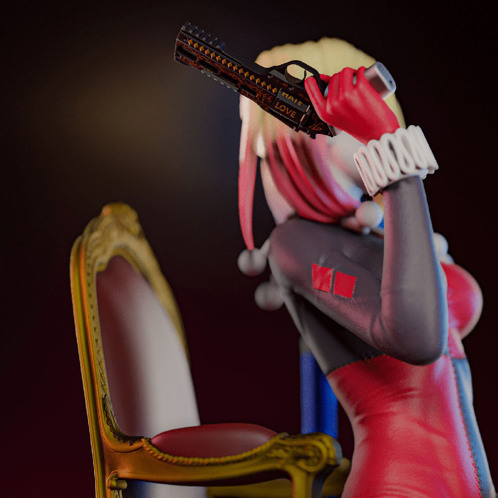 Klasik Harley Quinn D Bask Modeli Stl