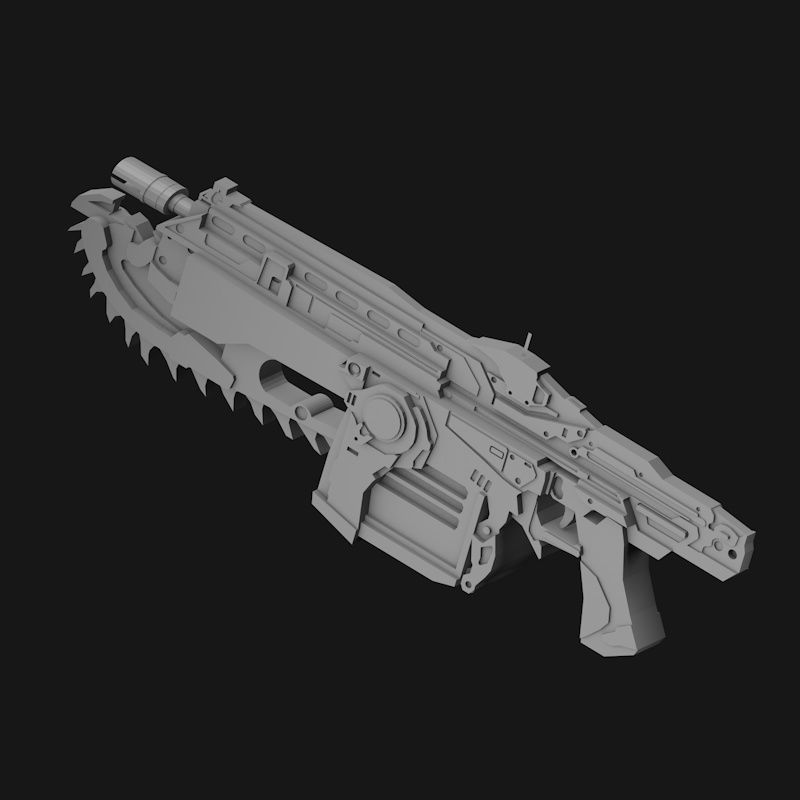 Gears of war lancer 3d baskı modeli STL