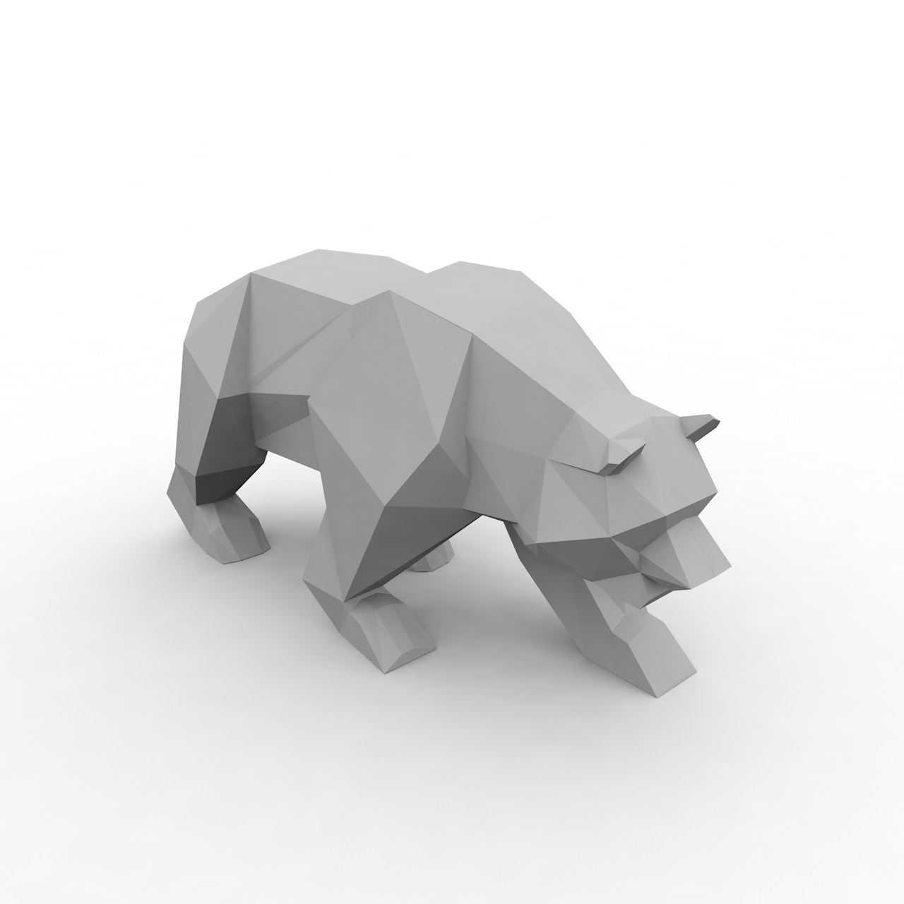 Bear lav Poly 3D modell