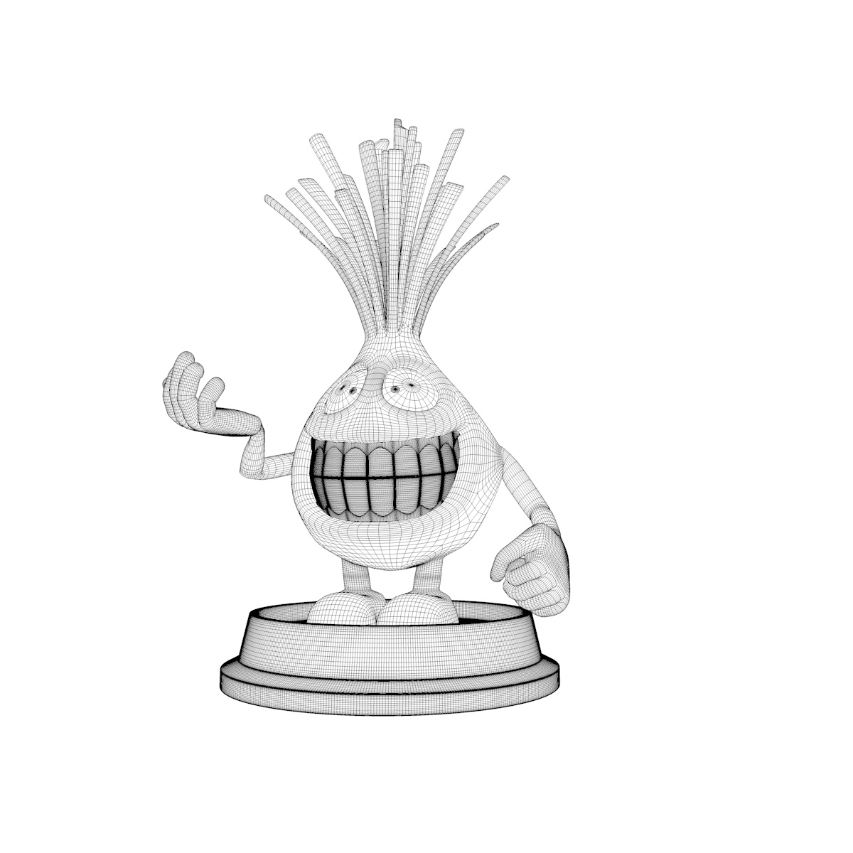 Onion cartoon Character 3d model