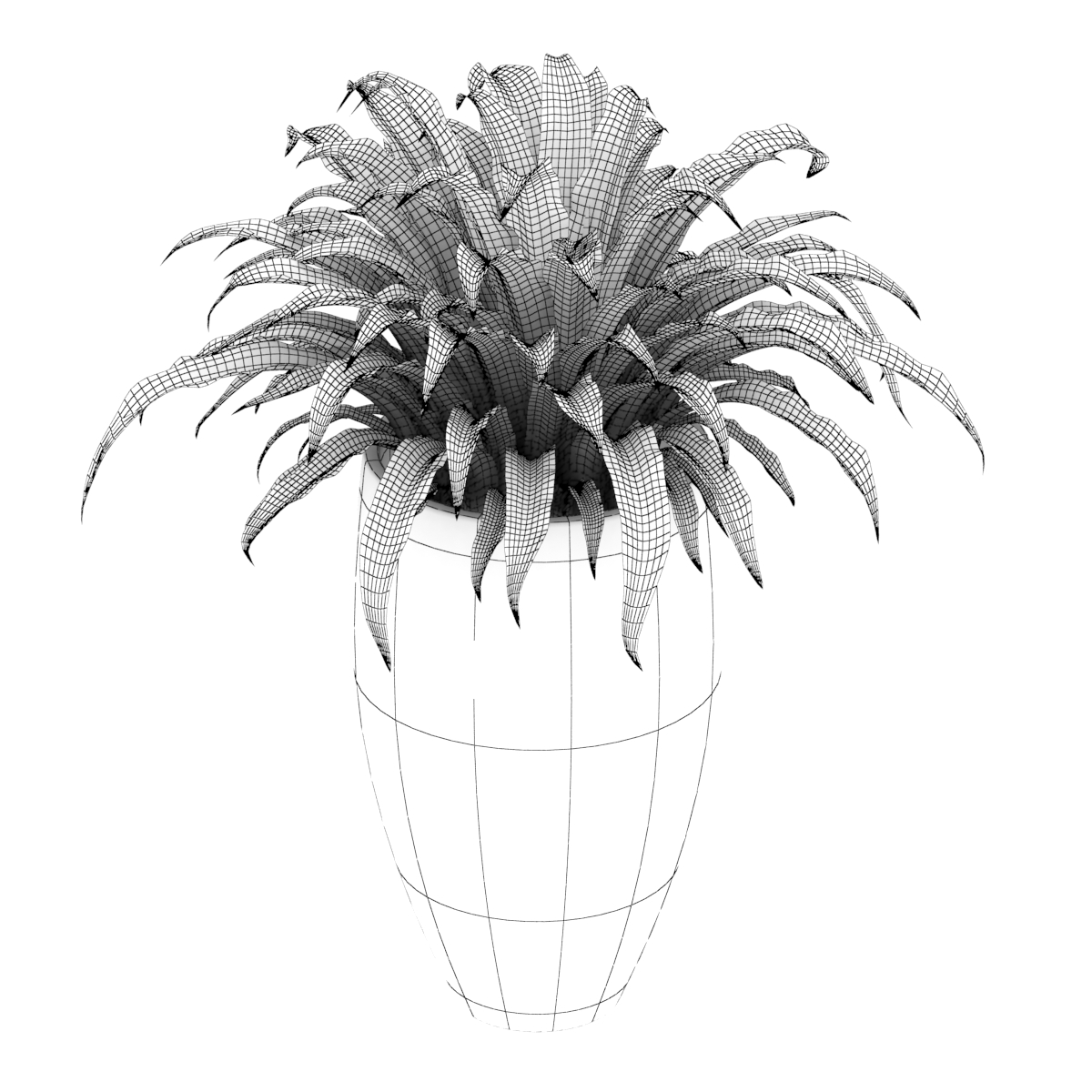 green potted plant 3d model