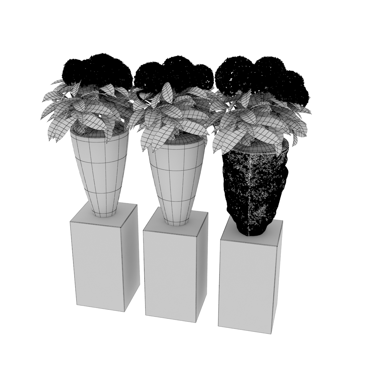 modèle 3d de fleur de hortensia