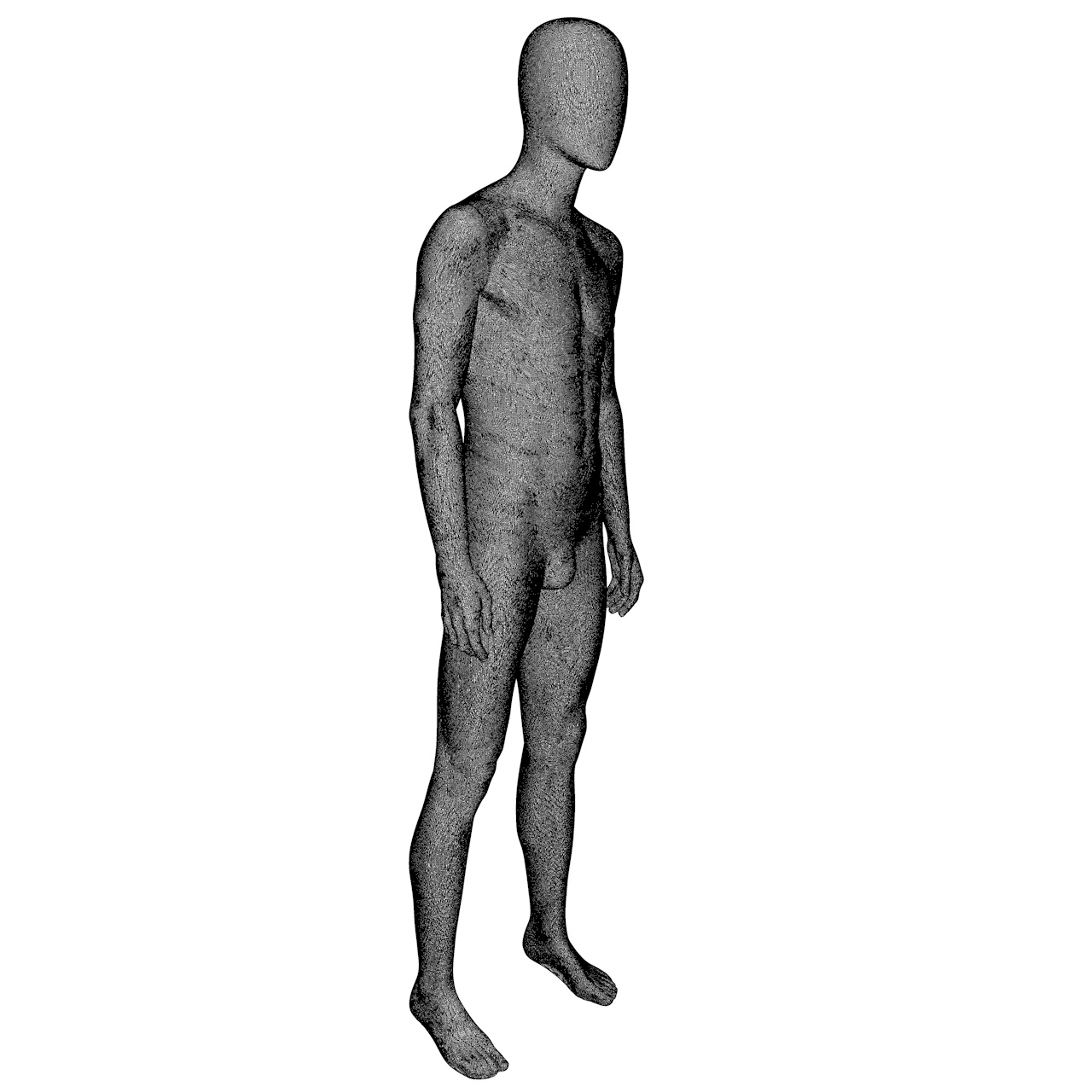 مدل مانکن ایستاده ورزشی مردانه مدل چاپ بدون چهره 3D