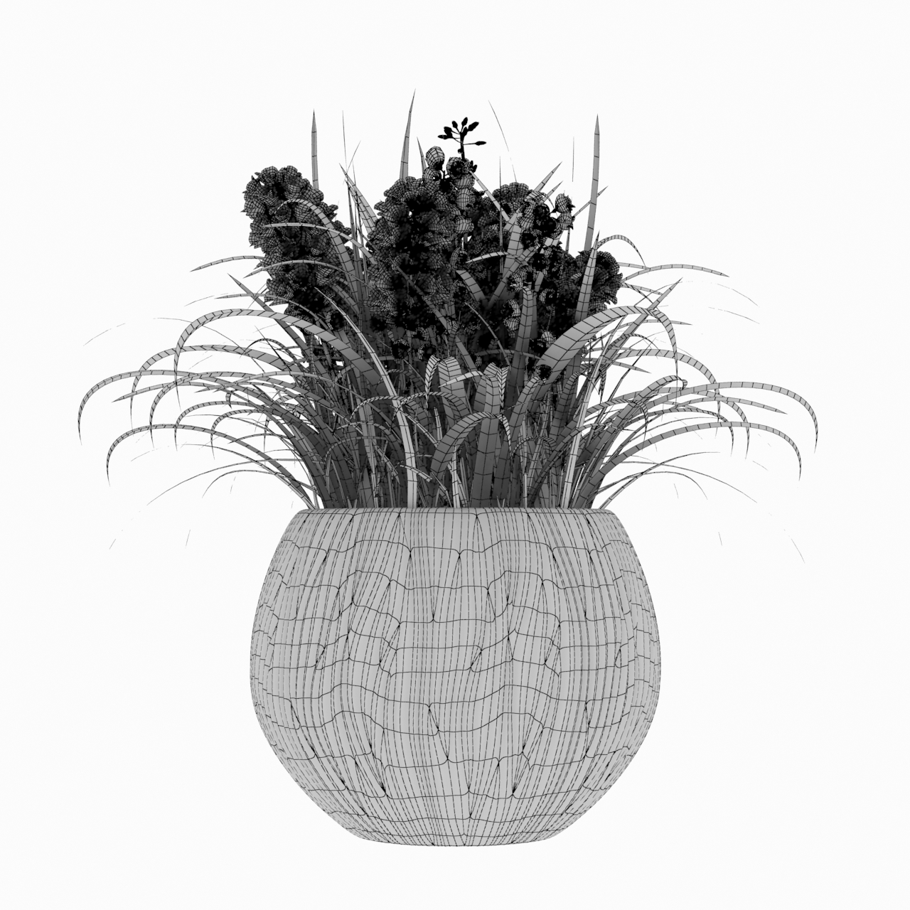 potte blomst 3D modell