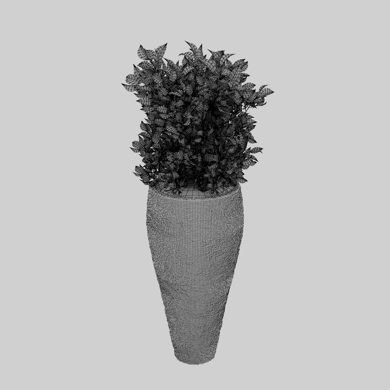 potted greenery plants 3d model