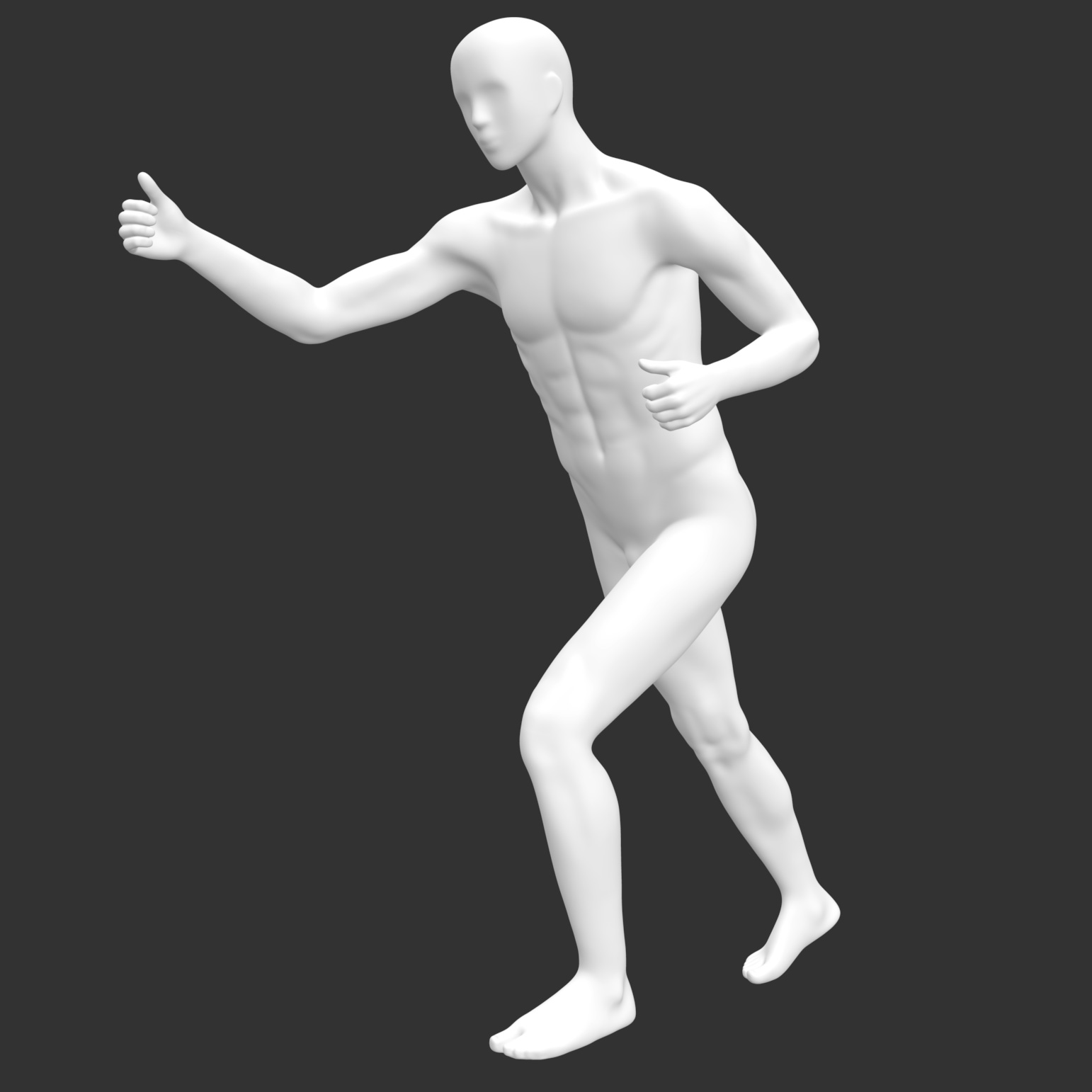 Esqui masculino modelo de impressão 3d de manequim