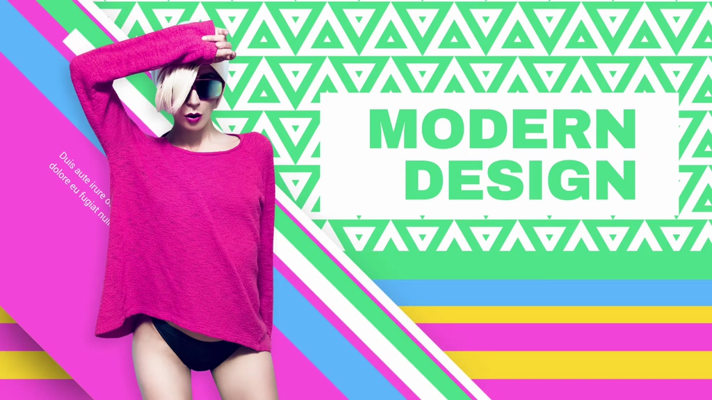 Colorful fashion text display