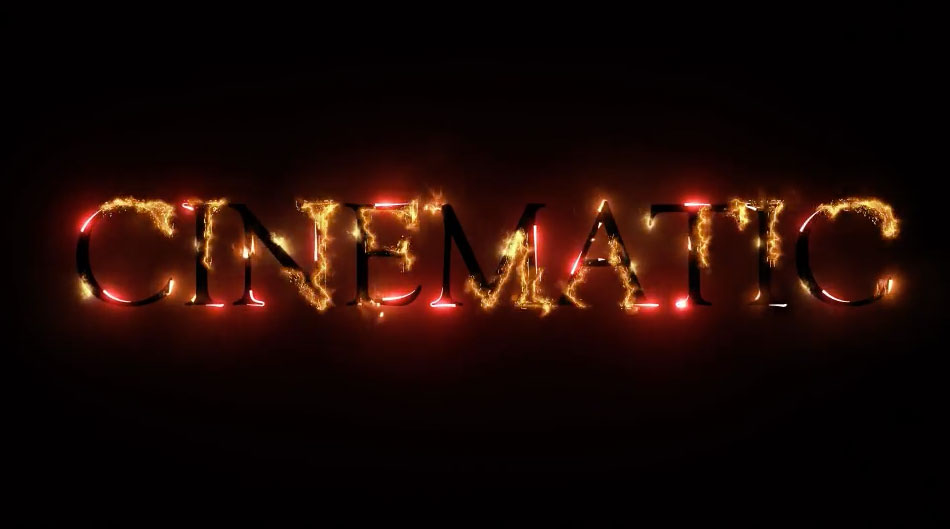 Film and TV special effects style text animation package