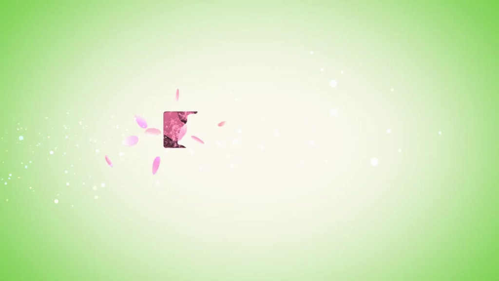 Leaves petals fluttering animation logo