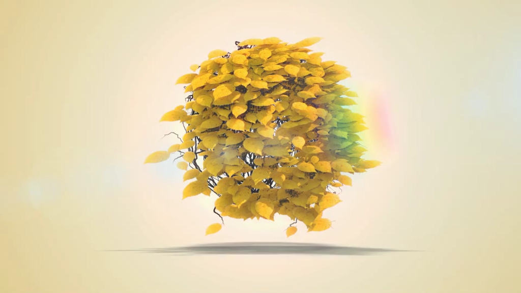 Leaf Growth Fly Animation Logo