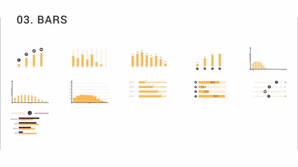 Infographic animation elements