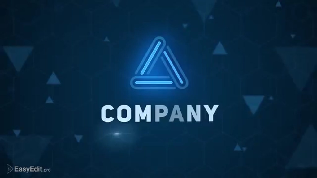 Logotipo de animación de alta tecnología.