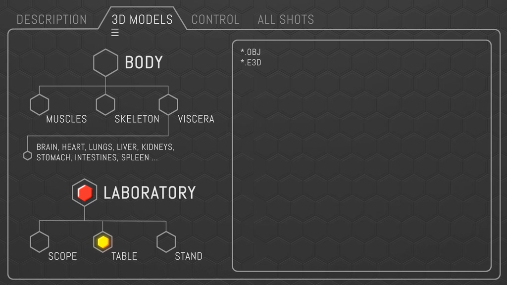 Medical body uncovering animated elements