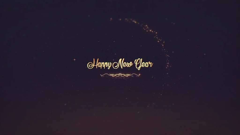 Golden particle Christmas text header