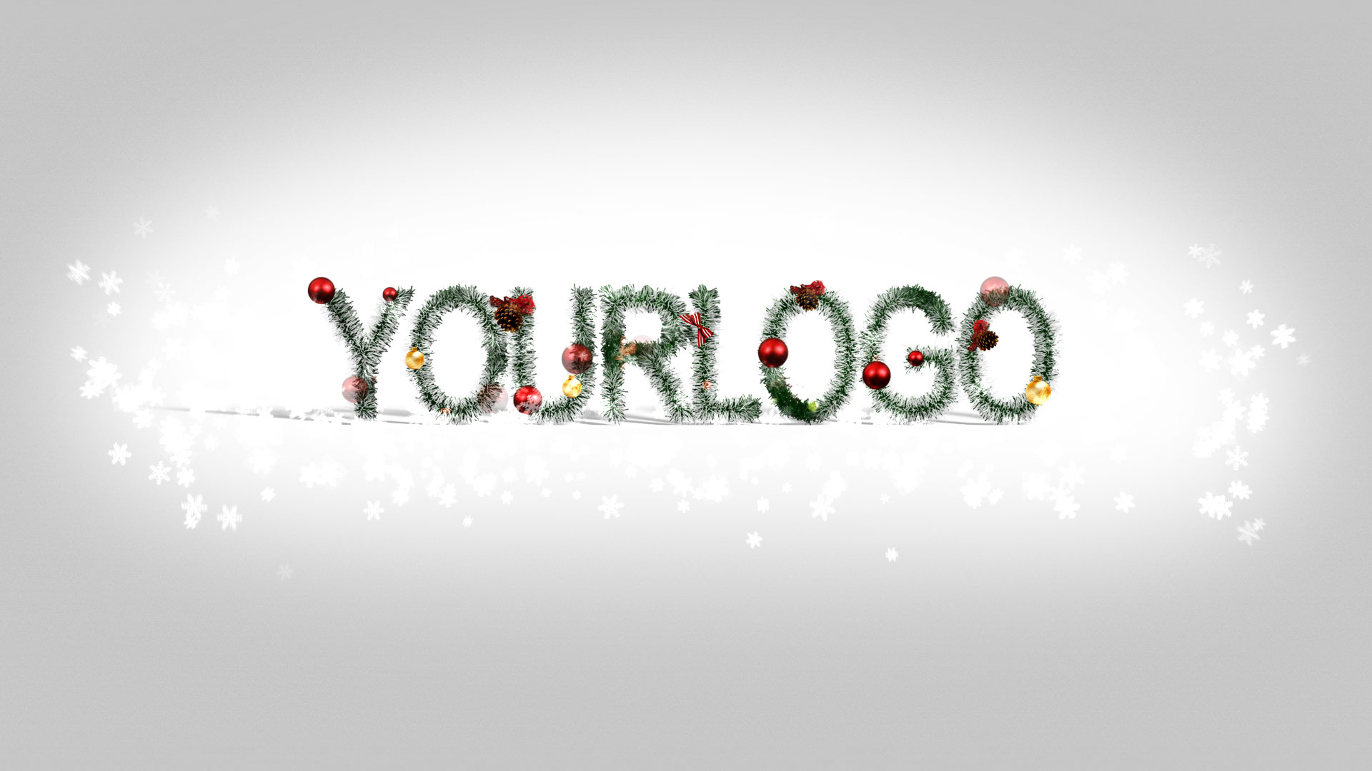 Logo d'animation de texture de sapin de Noël