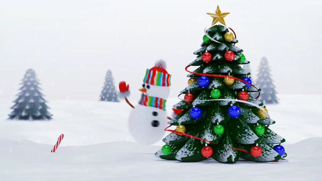 Encabezado de árbol de Navidad de muñeco de nieve
