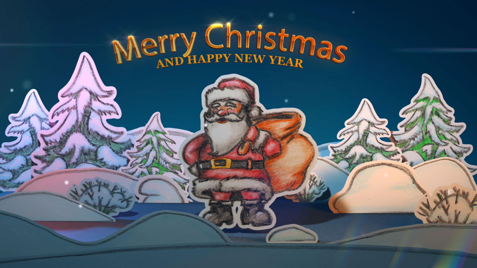 Animation de rebond de carte album de Noël