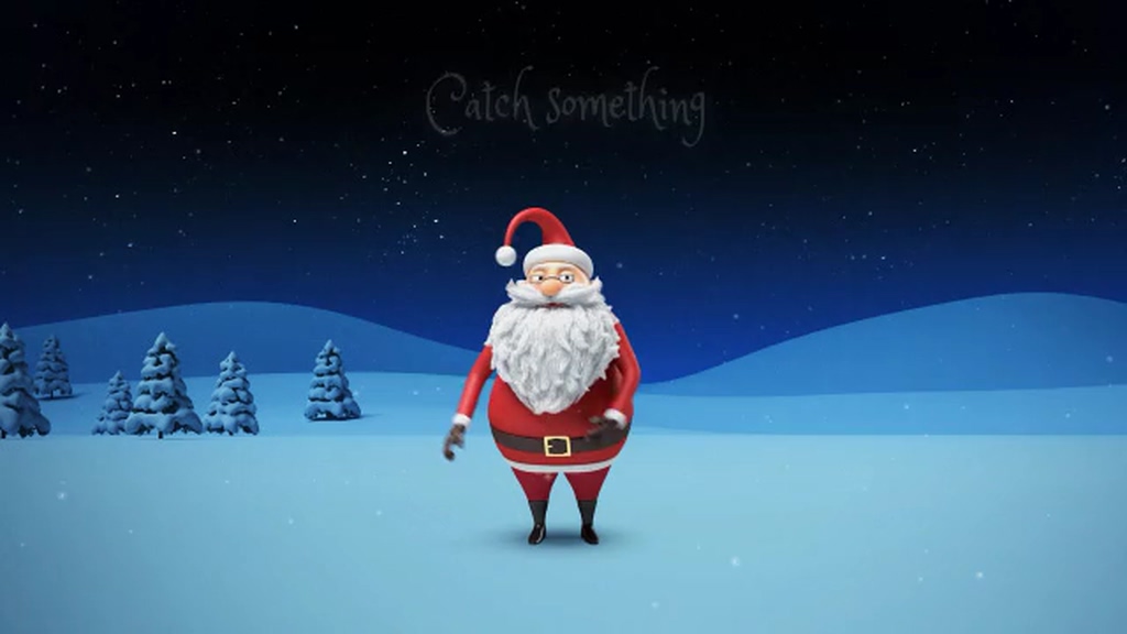 Animation de dessin animé 3D du père Noël
