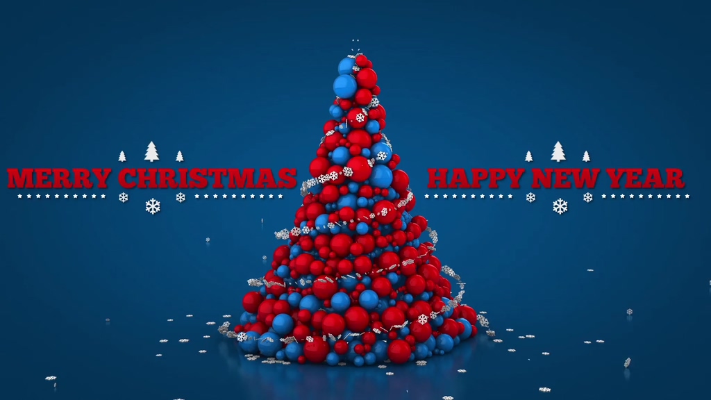 Christmas balls tree animation