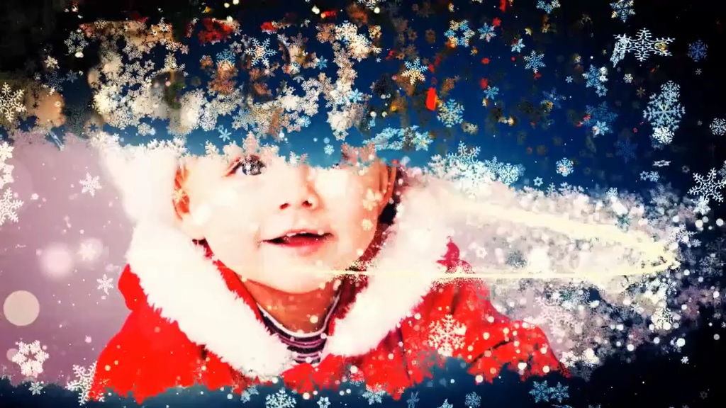 Schneeflocke-Partikel Frohe Weihnachten