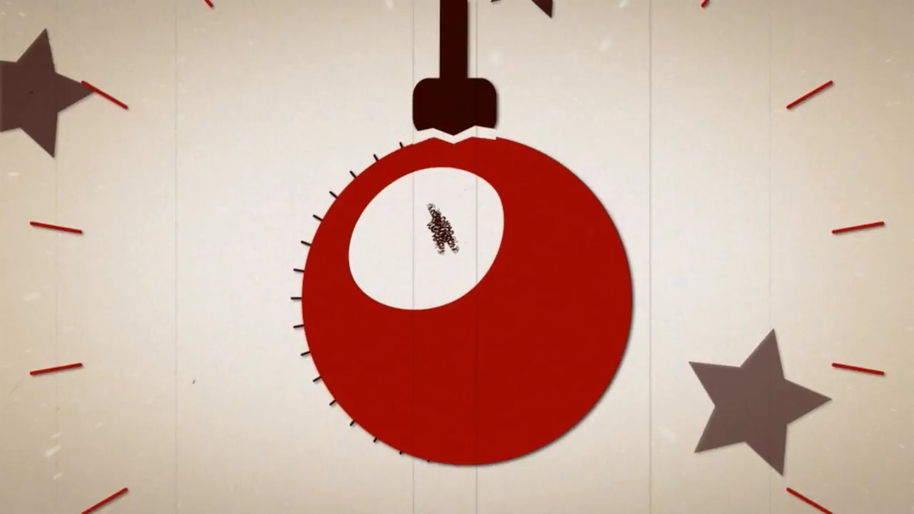 Christmas text typography animation