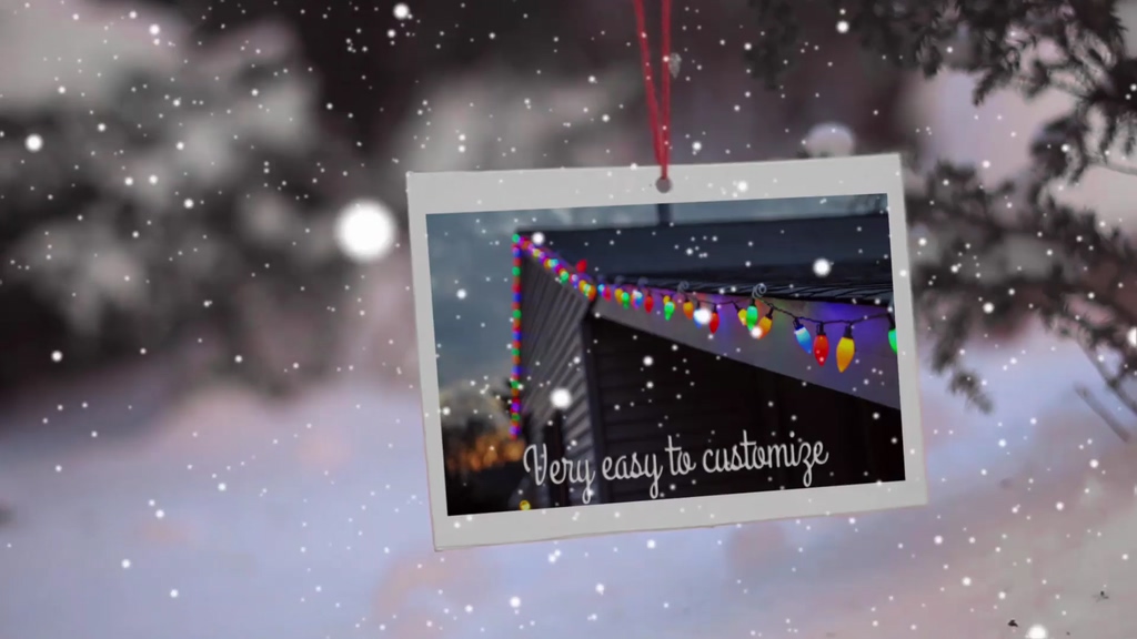 Demostración del álbum de fotos de Navidad del copo de nieve