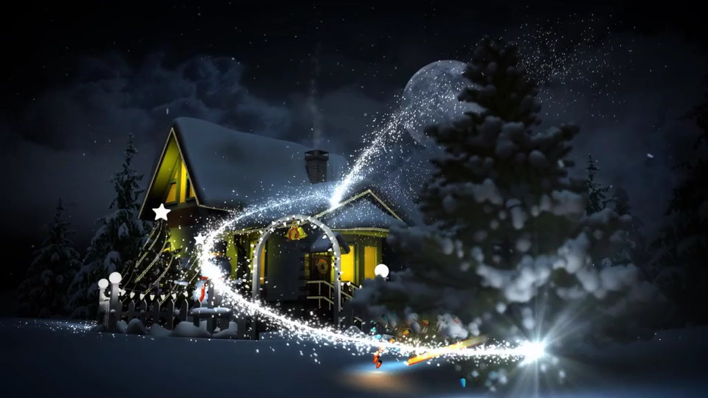 Particle Effect Christmas Title