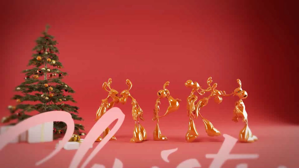 Рудольф Рождественская 3D-анимация
