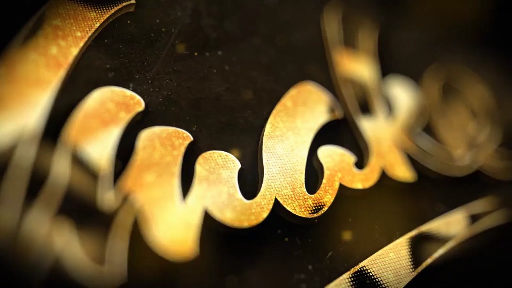 Golden texture logo animation