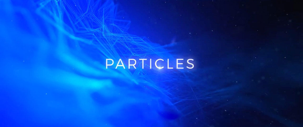 Unique particle style animated titles
