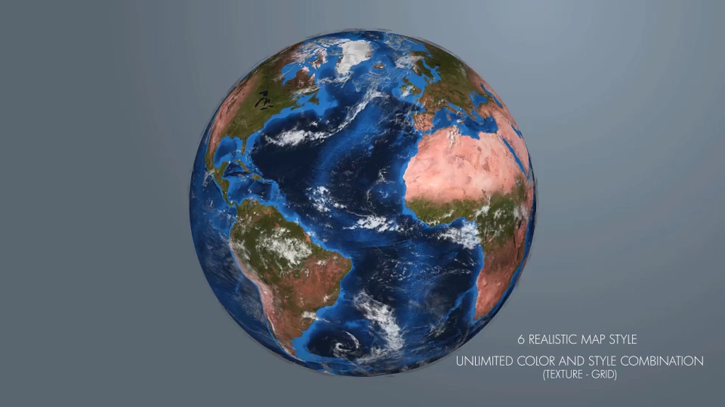 Earth Map Connection Animation Package