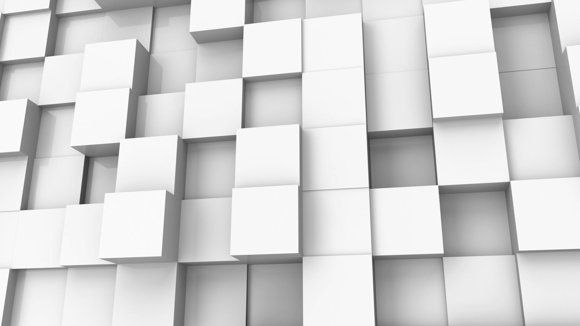 Three-dimensional mosaic square transform logo animation