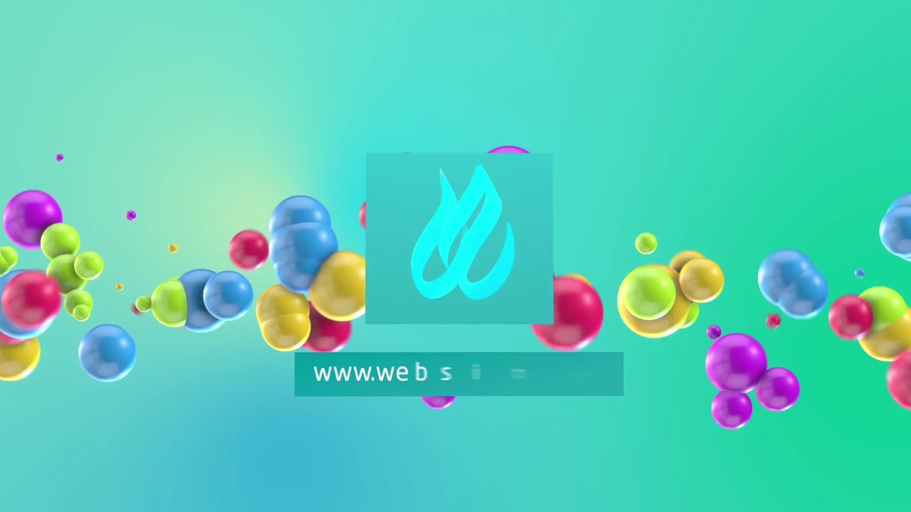 Colorful 3d ball animation logo