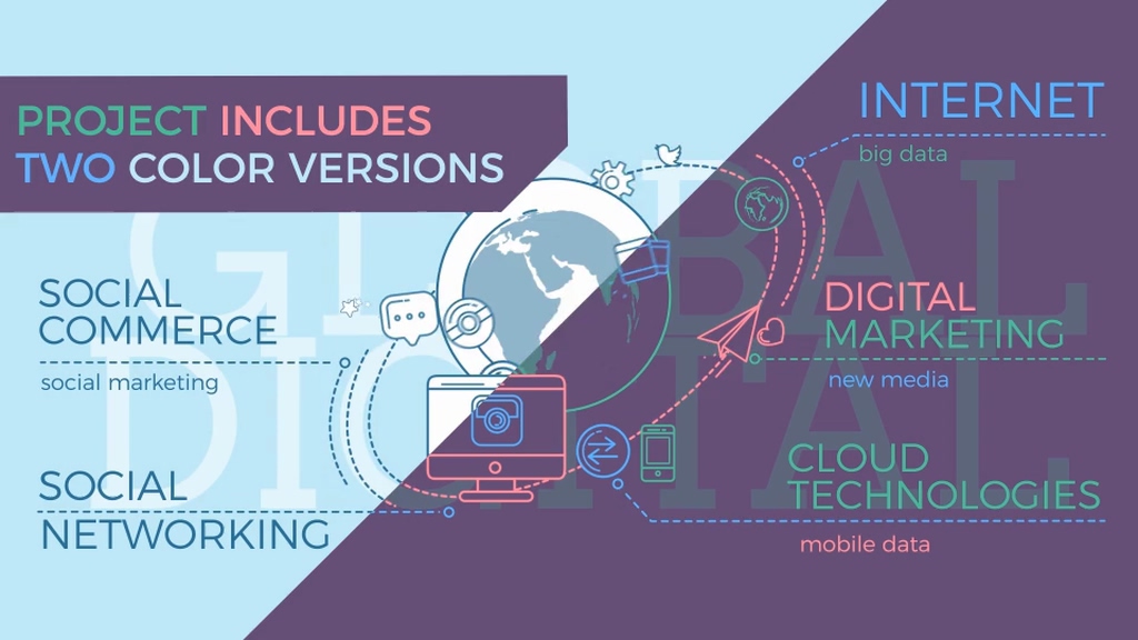 Elementos de animación global digital