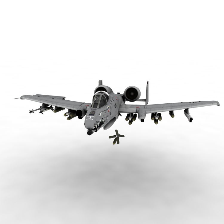 A-10A Warthog Attack Plane 3d model