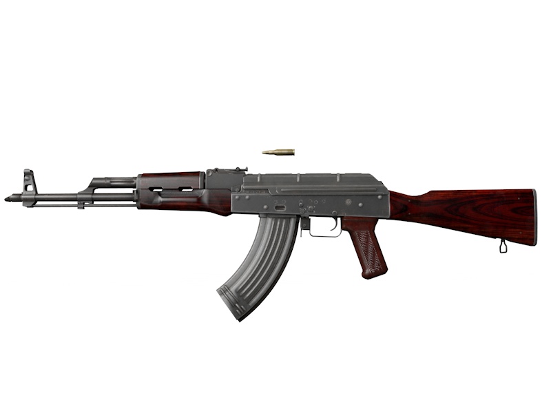 AKM assault rifle gun 3d model