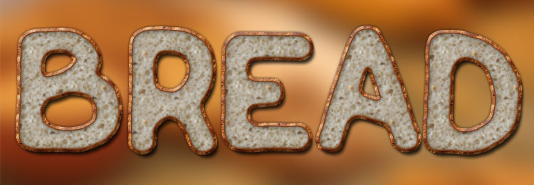 Bread Schriftart PS Photoshop Style