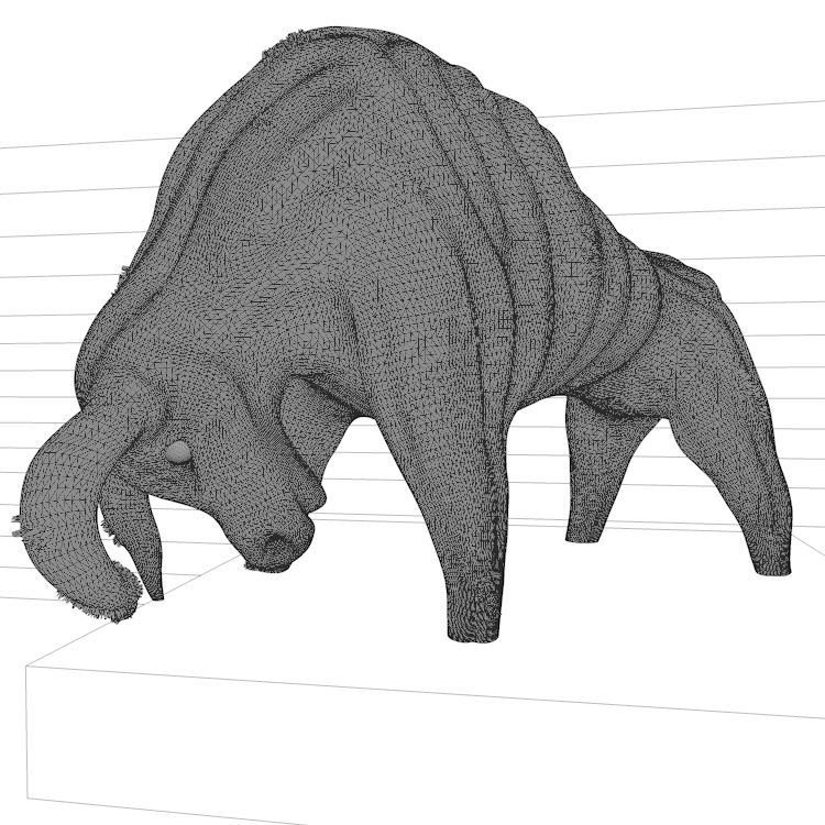Bull Sculpture 3d model