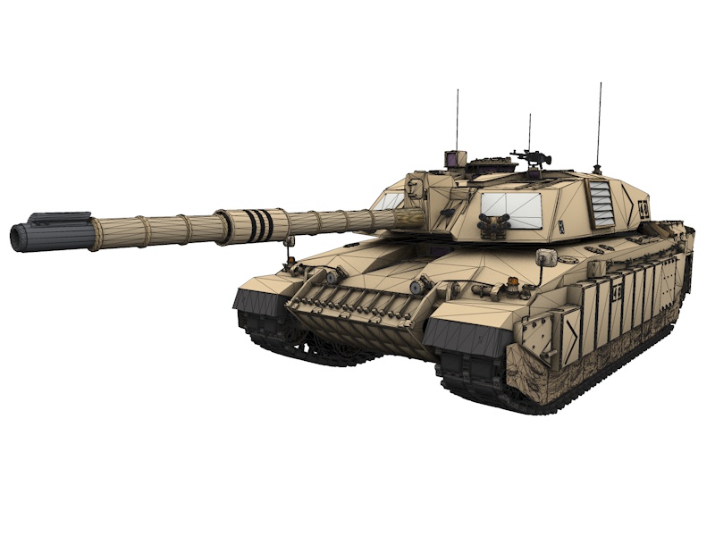 Challenger II British MBT Main Battle Tank 3d model