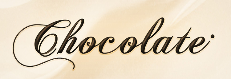 Chocolates ps photoshop layer font Style