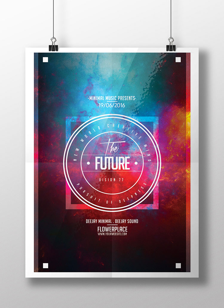 Cool poster photoshop psd