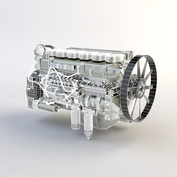 Modelo 3D del motor EGR