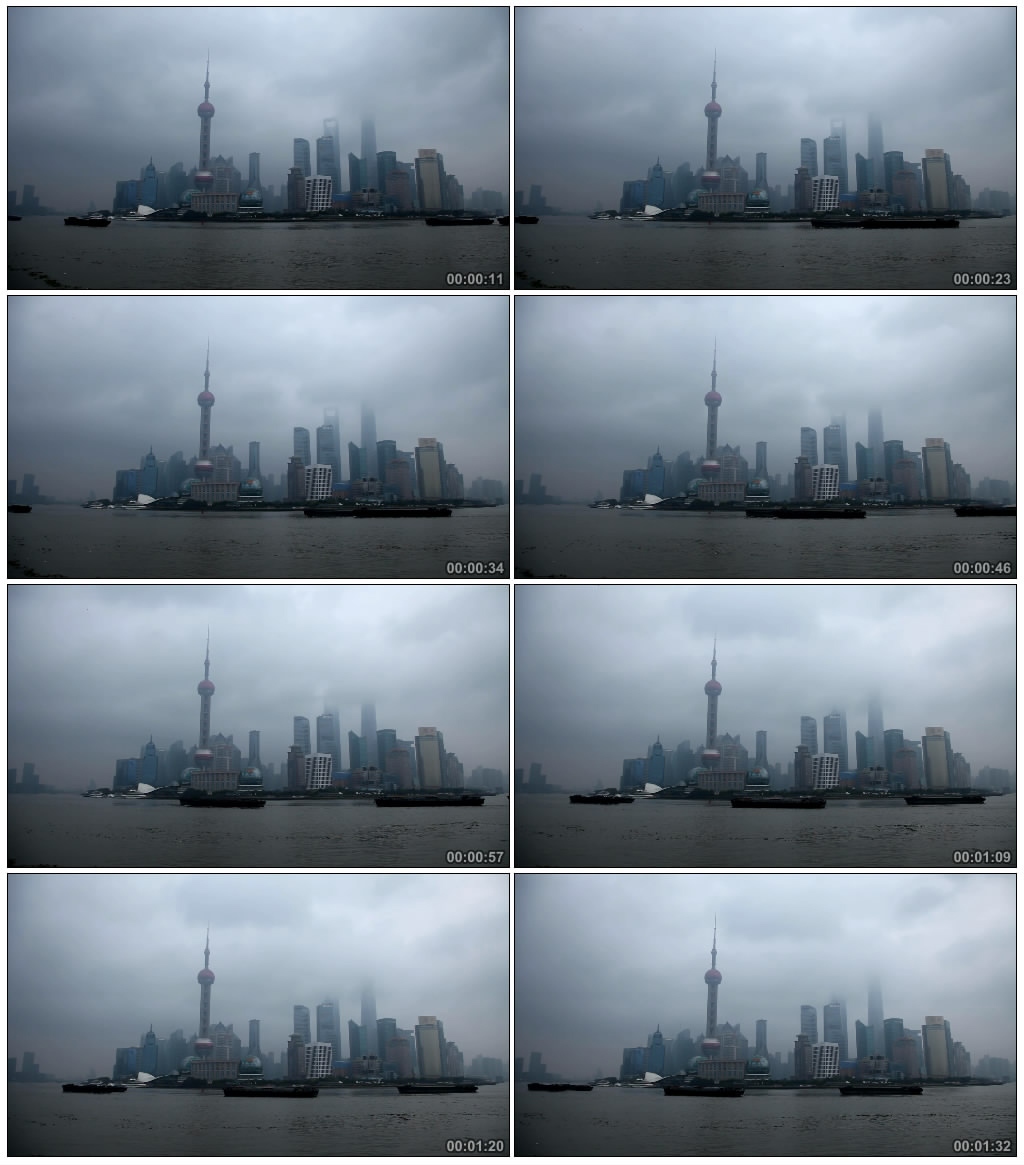 Huangpu-Flusskreuzschiff-Zeitrafferphotographie