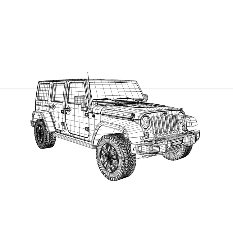 Jeep Wrangler Rubicon modelo 3d