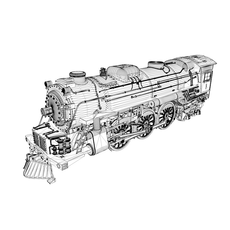 機関車の3Dモデル